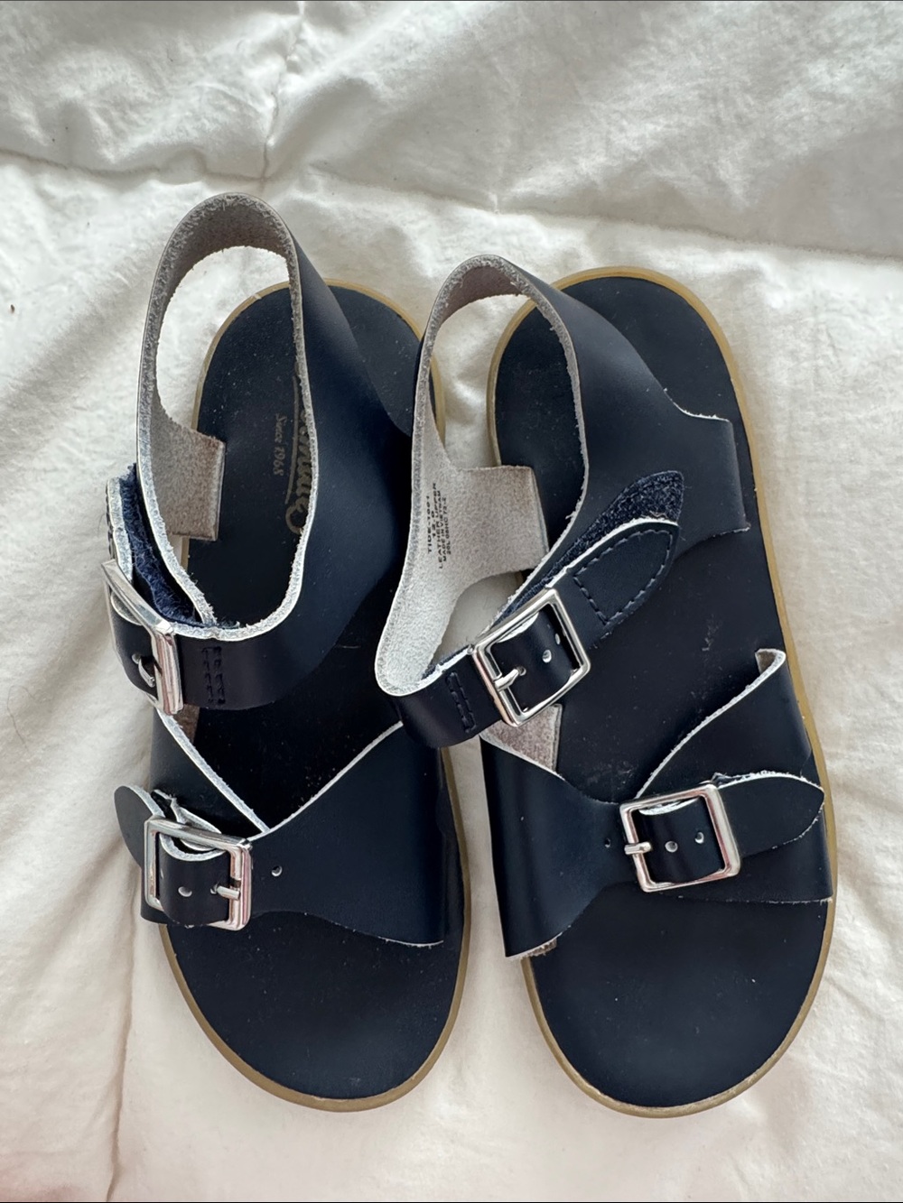 Kids navy Adjustable Buckle Sandals